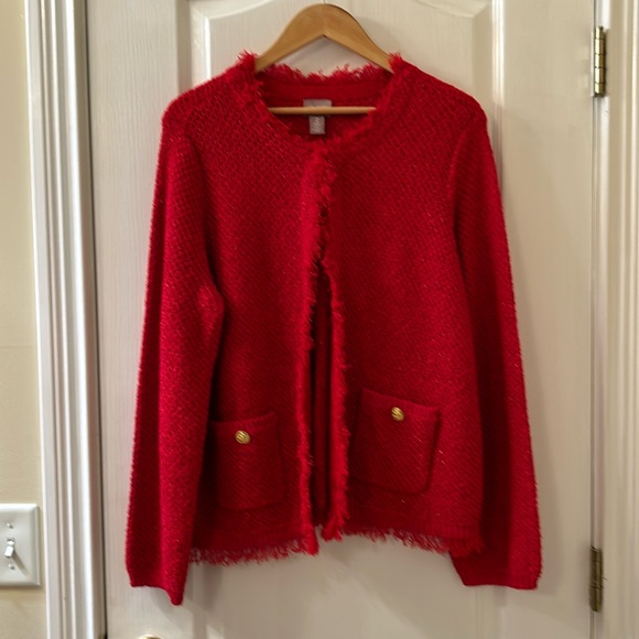 Chico’s red Lady Jacket. - Picture 1 of 5